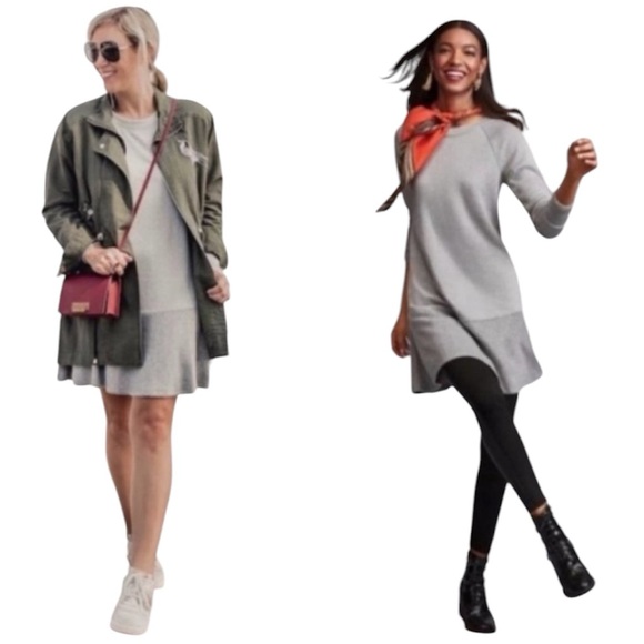 CAbi Dresses & Skirts - CAbi Flashdance Jersey Dress in light gray Size Small